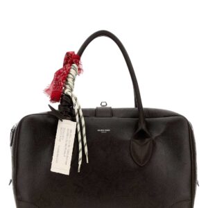 Dark brown leather medium Vita travel bag
