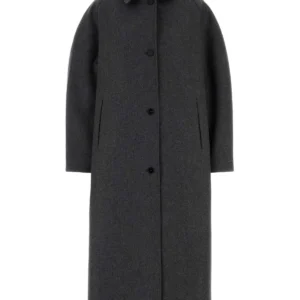 Dark grey wool blend coat