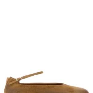 Camel suede Elyss ballerinas