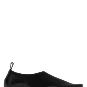 Black fabric Elbe slip ons