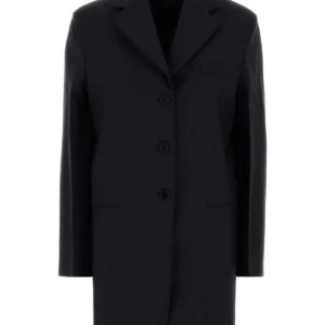 Midnight blue wool blend blazer