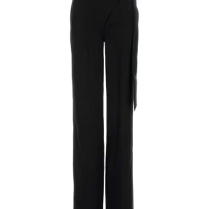 Black wool pant