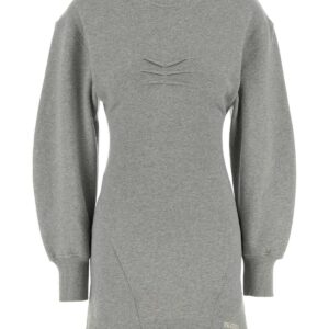Melange grey cotton sweatshirt dress