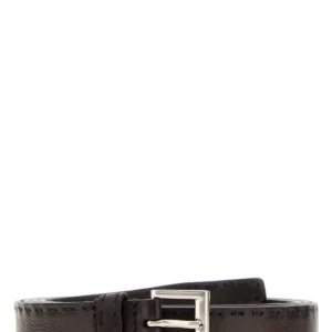 Brown nappa leather belt