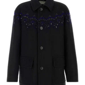 Black wool blend Randale coat