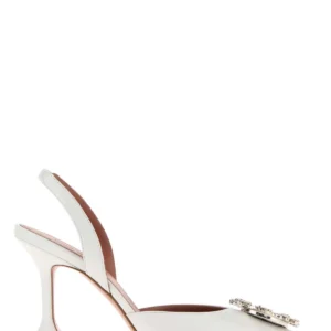 White nappa leather Begum pumps