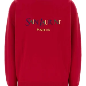 Fuchsia cotton oversize sweatshirt