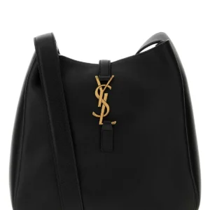 Black leather Le 5 Ã€ 7 crossbody bag
