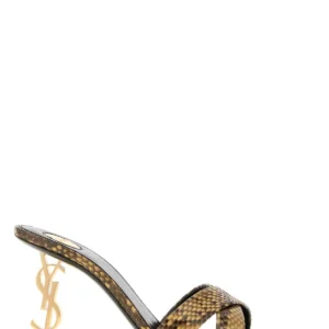 Printed leather Opyum 85 mules