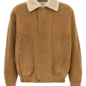 Beige shearling jacket
