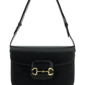 Black leather 1955 Horsebit shoulder bag