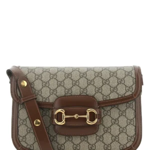 GG Supreme fabric and leather Horsebit 1955 shoulder bag