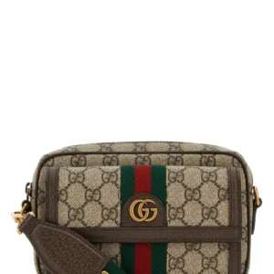 GG Supreme ad leather mini Ophidia crossbody bag
