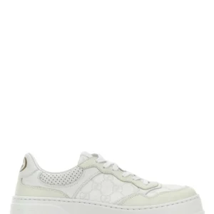White leather sneakers