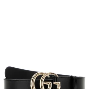 Black leather belt