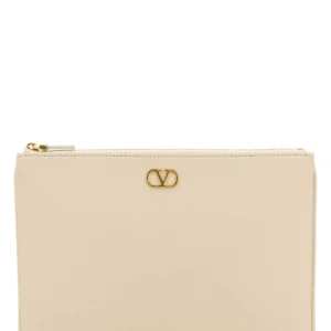 Ivory leather pouch