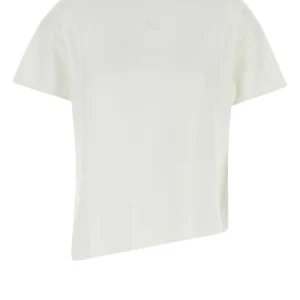 White cotton blend t-shirt