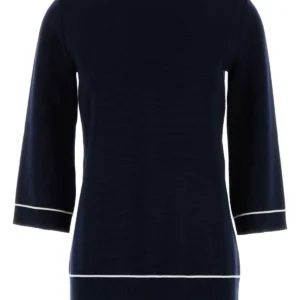 Navy blue wool oversize sweater