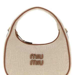 Two-tone canvas handbag