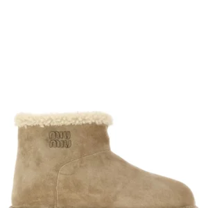 Cappuccino suede ankle boots