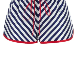 Printed silk shorts