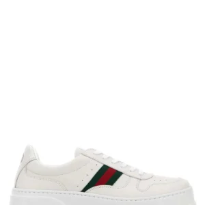 White leather sneakers