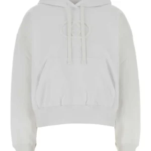 White cotton oversize sweatshirt