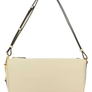 Ivory leather medium Gucci Half Horsebit shoulder bag