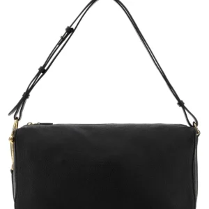 Black leather Gucci Half Horsebit shoulder bag