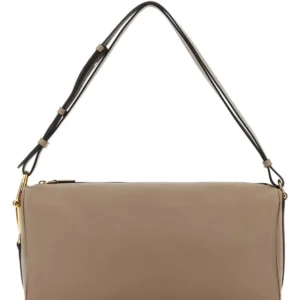 Dove grey leather Gucci Half Horsebit shoulder bag