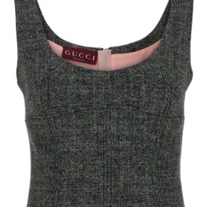 Two-tone wool tank top