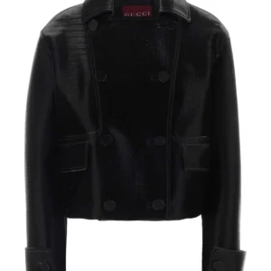 Black leather jacket