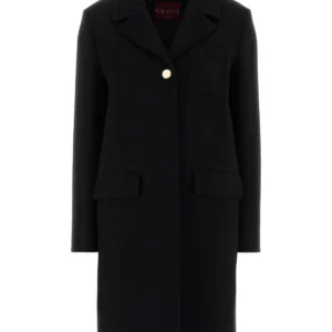 Black wool coat