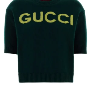 Bottle green wool sweater