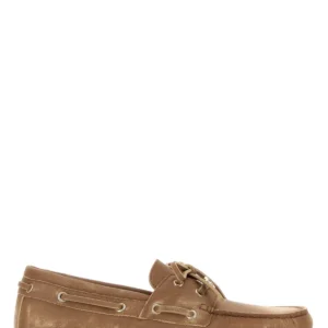 Camel leather loafers