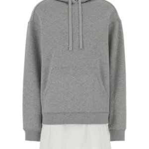 Grey cotton sweatshirt dress