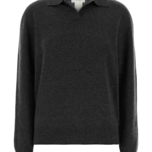Charcoal cashmere Oashi polo shirt