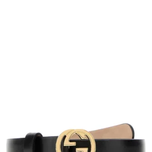 Black leather belt