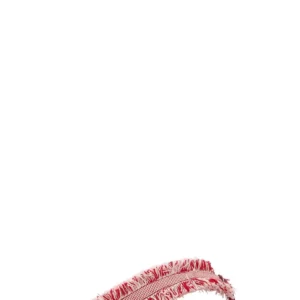 Two-tone canvas thong slippers
