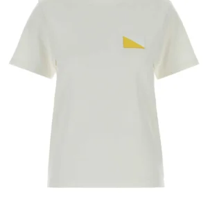 White cotton blend t-shirt