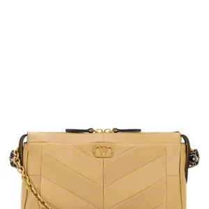 Beige nappa leather Panthea crossbody bag