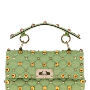 Green fabric Rockstud handbag