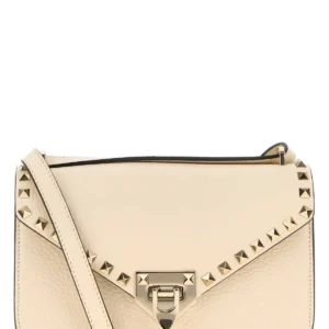 Ivory leather Rockstud crossbody bag