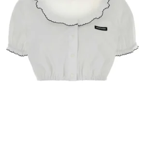 White poplin top