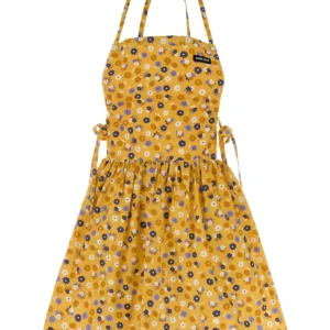 Printed poplin mini dress