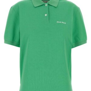 Green piquet polo shirt