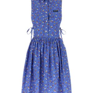 Printed poplin shirt dress