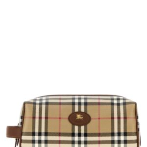 Printed canvas Check beauty case