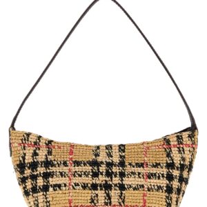 Embroidered raffia mini Margate shoulder bag