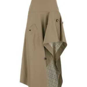 Cappuccino gabardine skirt